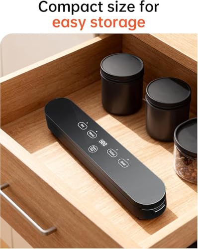 75kPa Vacuum Sealer Machine Compact Vacuum Sealer for Food 4 in 1 Food Sealer Digital Time - image 6