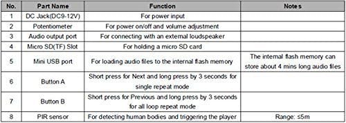 PIR Motion Sensor Activated Audio Player