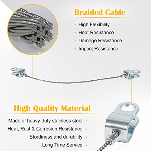 Front Right Or Left Hand Side Stainless Steel Hood Check Cable Safety Catch Lock Line For 2003-2009 Hummer H2 15146196 #TOP3
