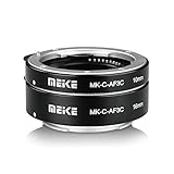 MEIKE MK-C-AF3C-Black Auto Focus Macro Metal Extension Tube for Canon EOS -M Bayonet Mirrorless Camera(10MM+16MM Free Combination) EOS-M EOS-M2 EOS-M3 etc