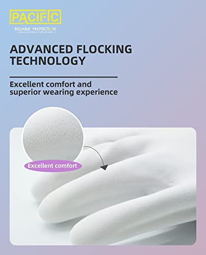 Pacific Ppe 2 Pairs Dishwashing Cleaning Gloves With Latex Free, Cotton Lining, Kitchen Gloves (Purple+Blue, Small) #TOP1