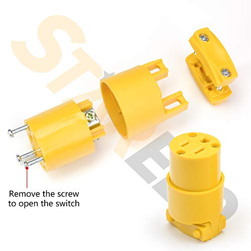 image for STARELO Electrical Replacement Plug & Connector Set Extension Cord End