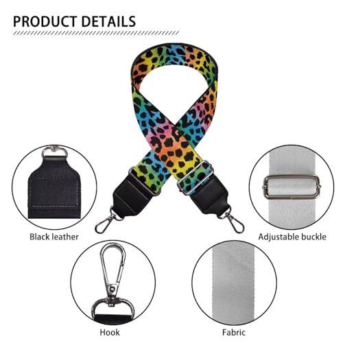 Image of TODIYADDU Gradient Leopard Bag Straps Replacement Crossbody for Gifts Sports Easter Comfortable Handbag Strap Wide Adjustable Purse Strap Purse Straps for Purses Suitable for Women Men