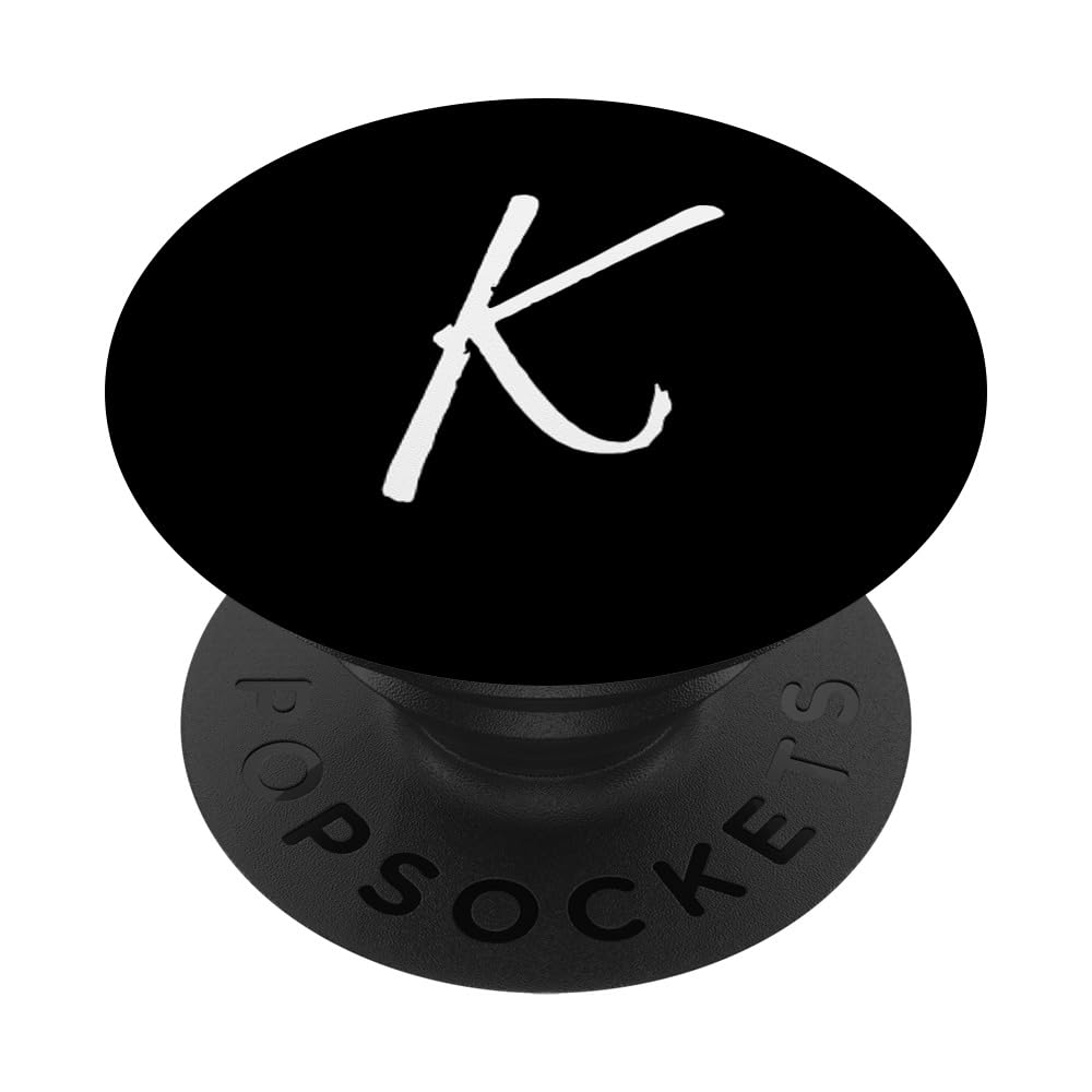 Amazon.com: Letter K PopSocket Grip K Initial Monogram Style White