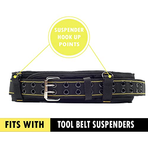 Aisenin 3 Inch Padded Tool Belt Work Tool Belt For Heavy Duty Work(Yellow And Black) #TOP2