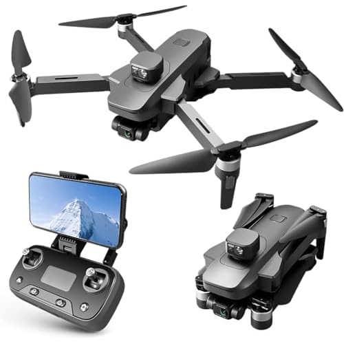 Foldable Drone with Camera, Gray (W5-2 batteries (80-min))