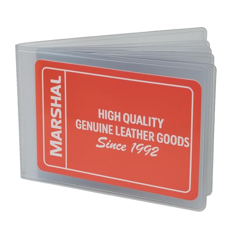 SET of 2 - 6 Page Plastic Wallet Insert for Bifold Billfold SIDE LOAD