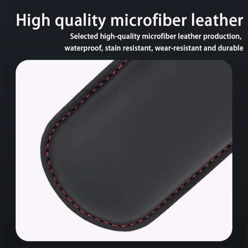 Image of Mandark Car Knee Cushion Pad, Leather Memory Foam Vehicle Door Armrest Pillow for Leg Elbow, Comfort Auto Interior Center Console Thigh Support Mat Accessories, Universal for Most Cars (Black /Red)