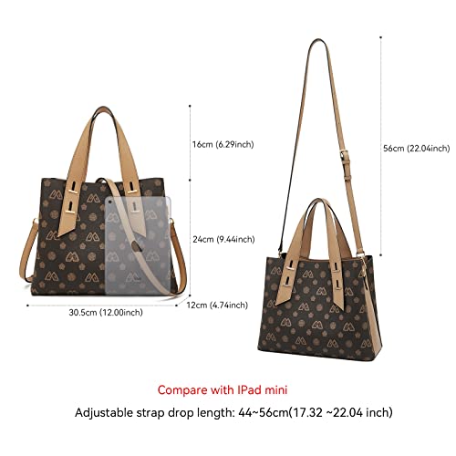 Image of LAORENTOU Women Crossbody Handbags Genuine Leather Satchel Handbags for Women Top-handle Shoulder Tote Purses