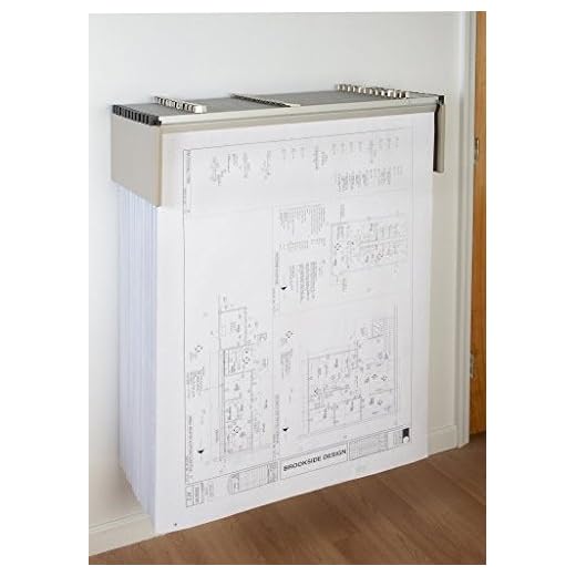 Sheet File Drop Lift Wall Rack for Blueprints