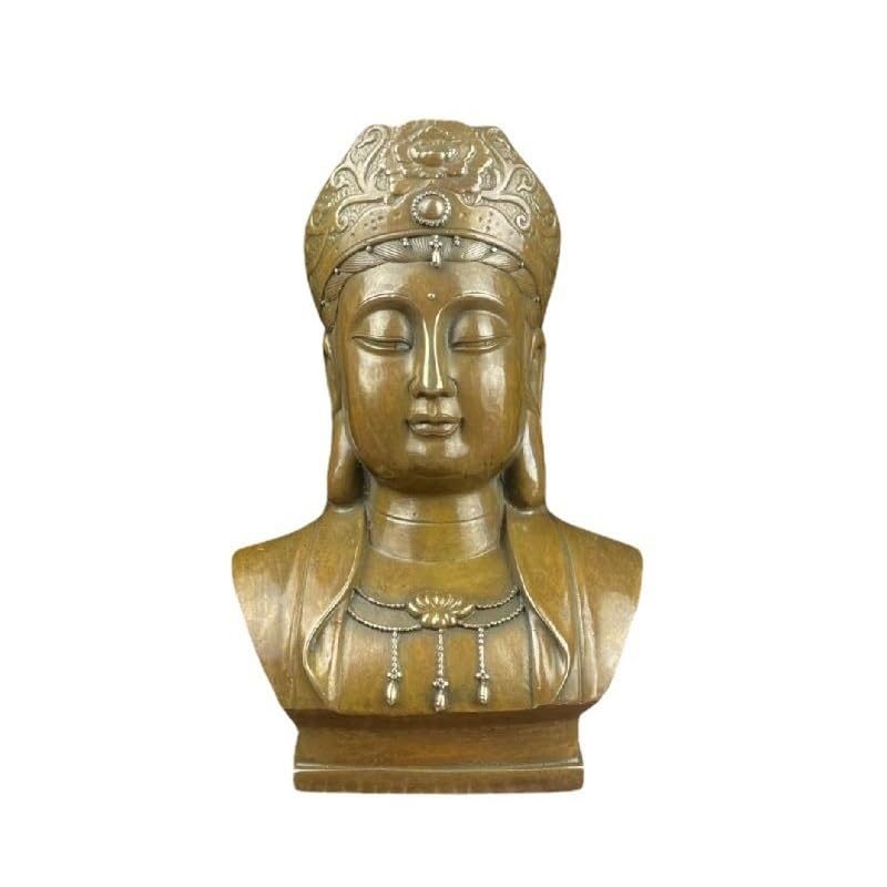 Statue Guanyin buste de bouddha zen en artisanat d'art pour la decoration de maison