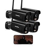 LaView Outdoor Security Cameras 3K 5MP HD,Cameras for Home Security with AI Human Detection,IP65 Waterproof,2-Way Talk,Clear Night Vision,2.4G WiFi,SD Card Slot&US Cloud Storage,Work with Alexa(4pcs)