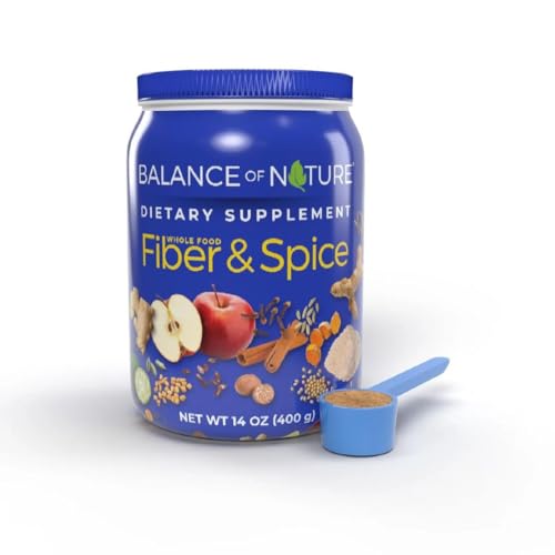 Balance of Nature Fiber & Spice - Psyllium Husk Flax Seed Turmeric & Apple - 30 Servings