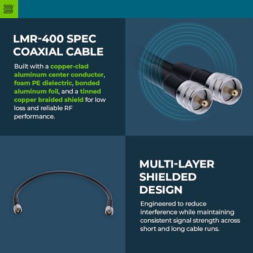 Câble coaxial spécification LMR400 de haute précision pour systèmes RF - 2