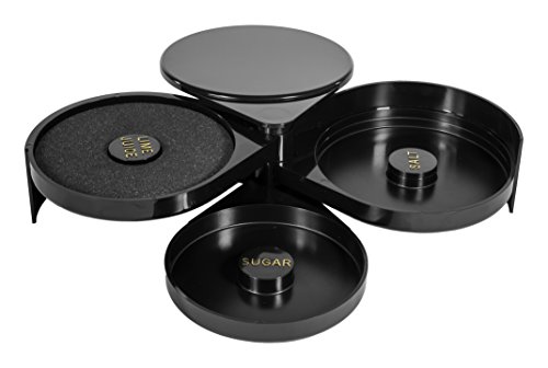 Black Plastic 3 Tray Glass Rimmer, Each
