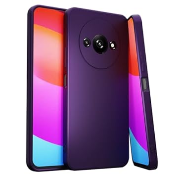 Capa Case Compatível Xiaomi Redmi A3 Silicone Aveludada [ROXO METÁLICO]