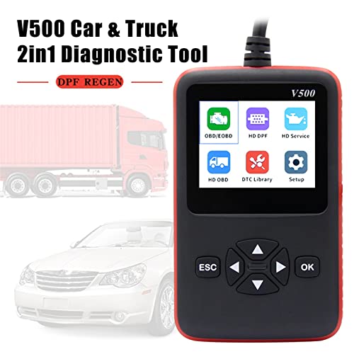 Detector de código de error V500 OBD2 con lectura de tarjeta para diésel 5