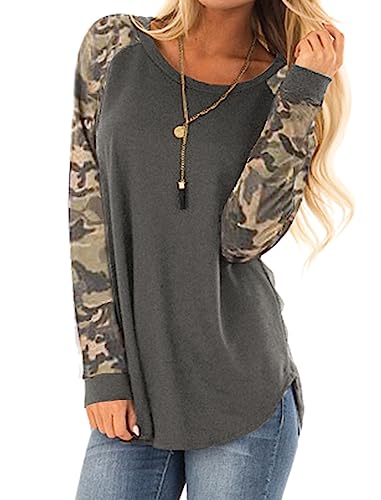 Halife Women's Color Block Long Sleeve Pullover – Lightweight Loose Fit Tunics & Casual Sweatshirt Tops