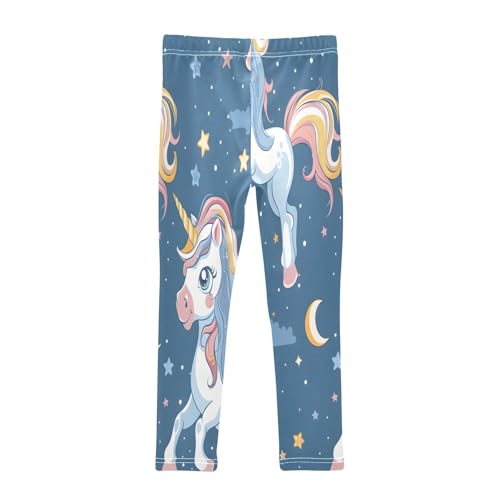 Toddler Girls Leggings Printed Yoga Pants Leggings Blue Hair Unicorn for Kids2