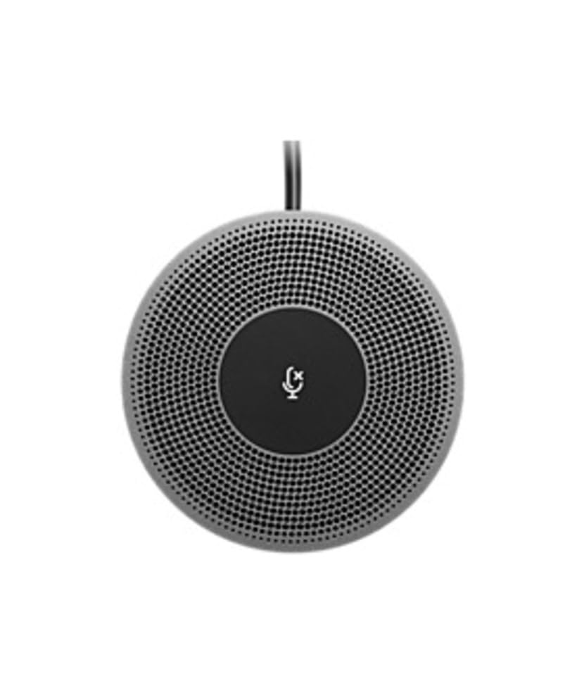 Logitech Expansion Mic for MeetUp, Plug-and-Play, Indicator Lights, Microphone Type Mono, Wideband, Noise Canceling, PC/Mac/Laptop/MacBook/Tablet - Black (Renewed)