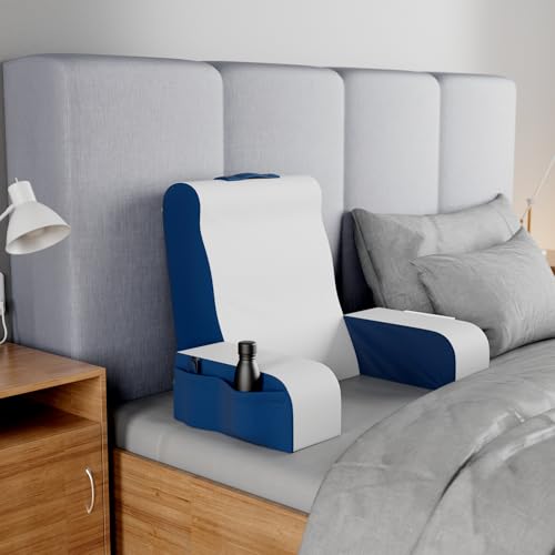 Image of Kolbs Wedge Reading Cushion, Back Pillow for Bed Sitting Up, Cushion with Arms for TV Book Gaming Dorm Rooms, Backrest (19 Inch)