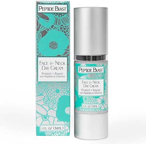 St. Croix Products: Peptide Blast DAY CREAM Packed with Collagen Peptides, and Vitamins C & E – For Face & Neck - 1oz.