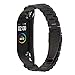 Simpeak Correa Compatible con Xiaomi Mi Band 4 (5.5-8.1 Pulgadas), Pulseras de Acero Inoxidable Wristband Repuesto Bandas Compatible con Xiaomi Mi Band 4 Fitness - Negro