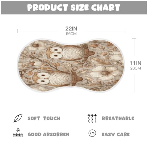 Kigai Cute Owls Baby Burp Cloths Extra Soft and Absorbent Burping Rags Cotton Burping Clothes Baby Washcloths for Newborn Boys Girls - 1 Pack4