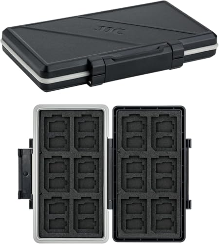JJC Speicherkarten Etui Tasche Aufbewahrung für 24 Micro SD SDXC SDHC + 12 SD SDXC SDHC,...