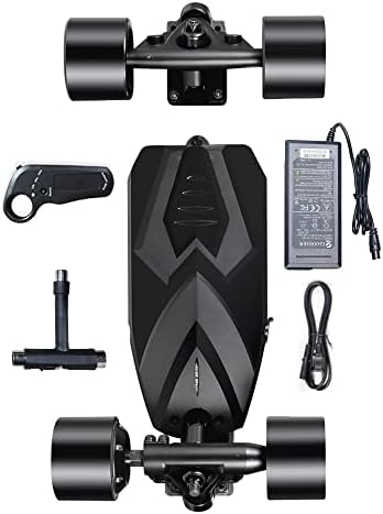 Teamgee H3 DIY Electric Skateboard Kit with Remote - 480W Motor, 16 MPH Top Speed, 9.3 Miles Range, 4 Speeds, Flexible Install Kit - Fits Standard Skateboards
