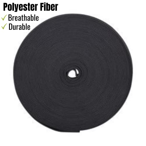 Mr. Pen- Elastic Band, 0.6", 11 Yards, Black, Elastic Band For Sewing, Black Elastic Band, Elastic Straps, Stretch Elastic For Sewing, Fabric Elastic Band, Waistband Elastic #TOP2