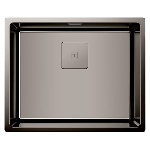 Teka FlexLinea RS15 50.40 - Évier 1 cuve avec triple possibilité d'installation, encastré (top), à encastrer ou sous le plan de travail, finition premium...