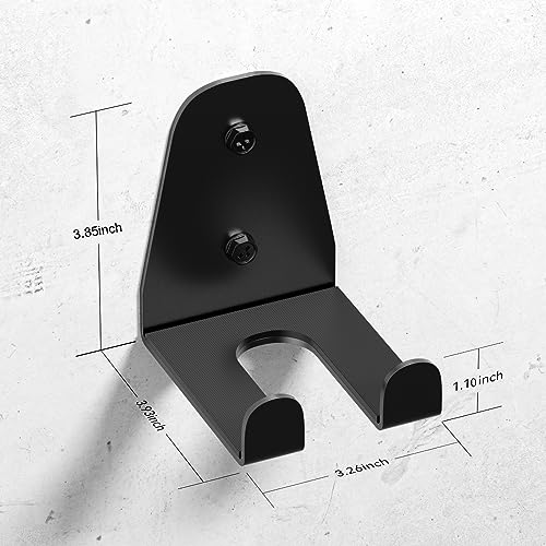 Image of JNIHEEP Olympic Barbell Hanger,Garage Gym Bar Wall Rack,Vertical Barbell Mount Rack,Black Powder Coated,Space Saving Commercial or Home Gym Accessory,Holds Under 33mm Bar Size