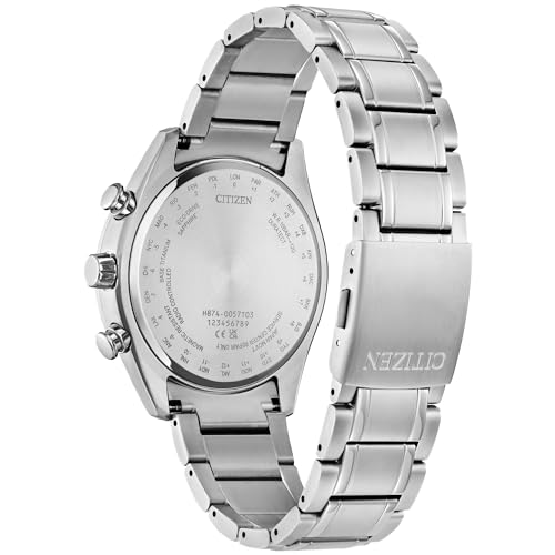 Image of Citizen Eco-Drive Tsuki-yomi A-T Red Dial Super Titanium Bracelet Watch | 43mm | BY1018-55X