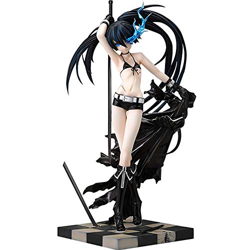 WWSZ Figurine Anime Black Rock Shooter Figurine de Collection Modèle 24cm, PVC Black Rock Shooter Statue Character Jouets Bureau Ornements Figurine Jouets Animations modèle de Personnage