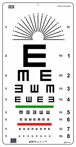 Image of Traditional, Kindergarten, E Illiterate Visual Acuity Eye Chart (Pack of 3)