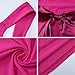RARITYUS Women’s Elegant Satin Bow Maxi Dress Sexy Cowl Neck Backless Wedding Guest Dress Cocktail Party Evening Gown Hot Pink