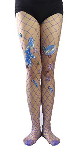 Image of Ulalaza Sparkle Hollow Out Letter Nude Colorful Rhinestone Hot Drilling Fishnet Pantyhose Tights for women Luminous