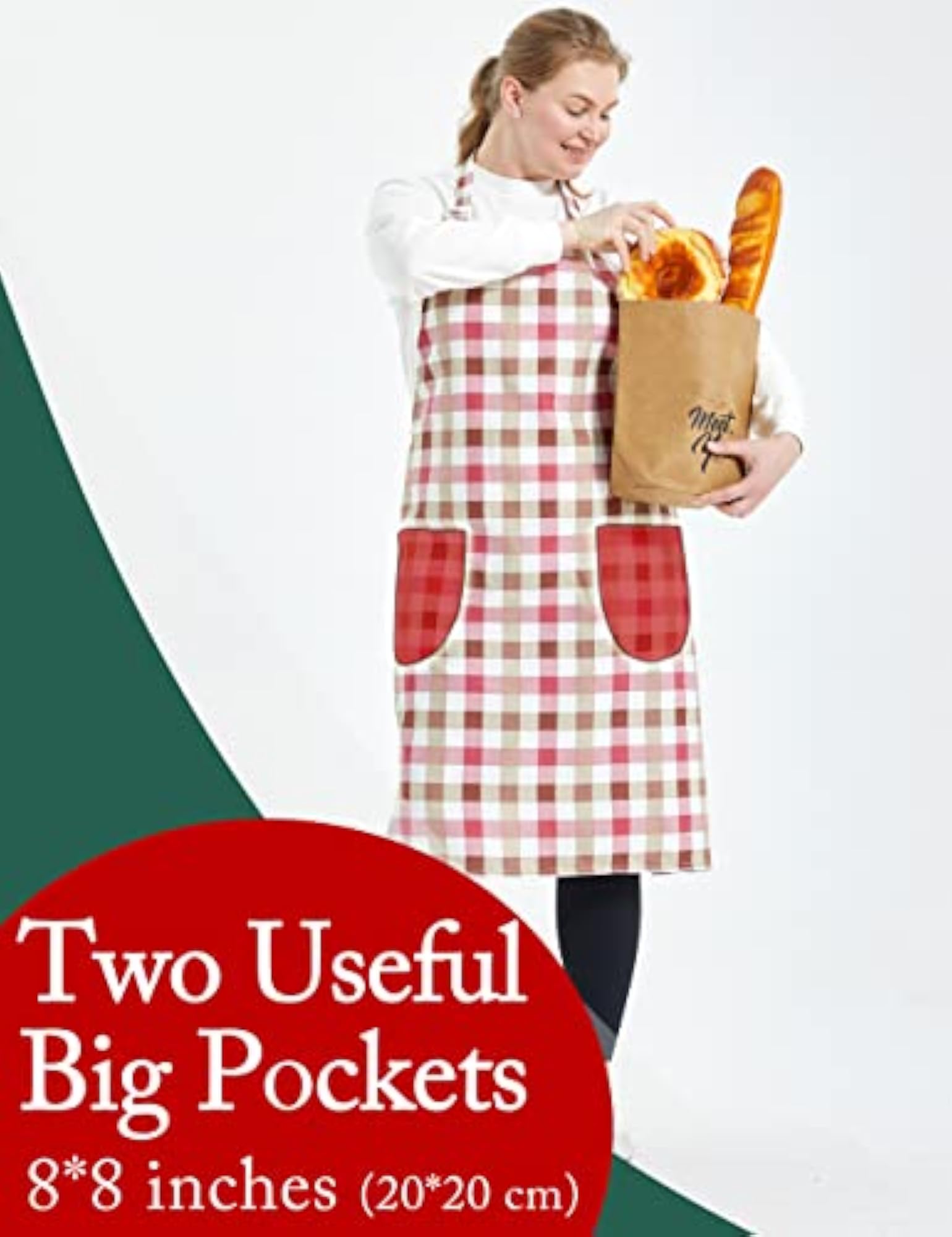 Cotton Linen Plus Size Aprons for Women, Gift for Home Cooking