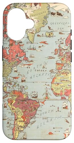 iPhone 16 Old World Map Phone Cover Case Map of the World Case