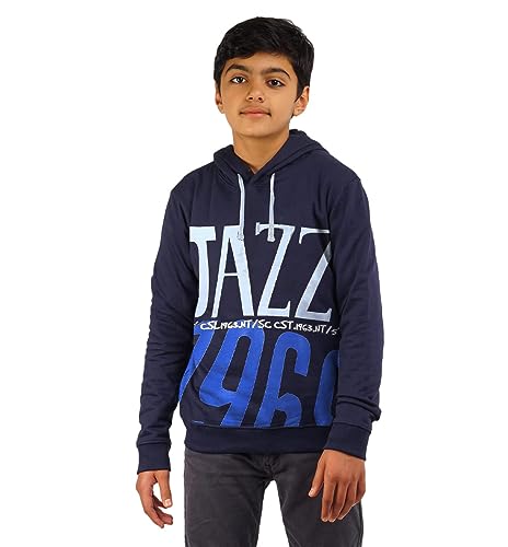 Image of Clotth Theory Boy's Fleece Solid Color Blocked Hooded Sweatshirt Jacket