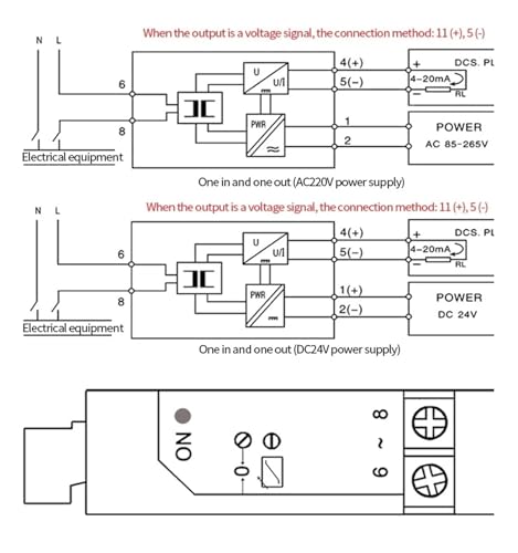 Transducteur de tension AC0-300V haute précision boîtier isolant RS485 - 4