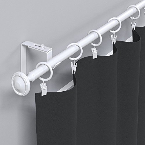 KisSealed 36 Piese Rings Curtain Clips with Rings Rustproof Drapery Rings on Rod Strong Metal Decorative Drapery Window Curtain Ring with Clip Vintage White - Thumbnail 2