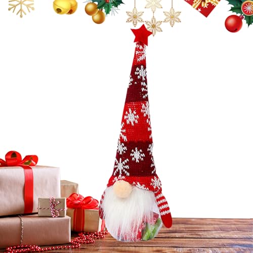 冬の花 クリスマス ゴーム スタチュー | トムテのクッキーストレージボックス テーブル装飾 - 再利用可能なキッチンや寝室 オフィス 教室用 小物収納