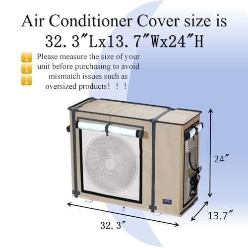 Image of NGB Mini Split Cover for Air Conditioner, 32.3 inch L x 13.7 inch W x 24 inch H, AC Protector for 9000-12000 BTU