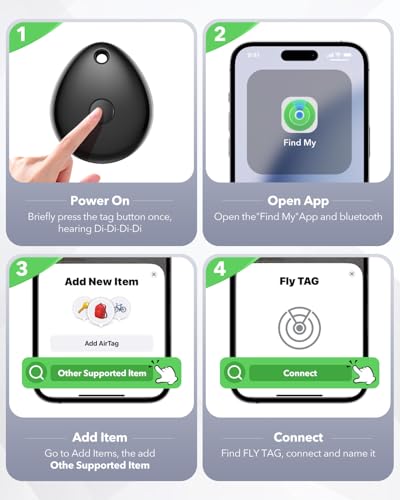 Save 50% on FLYRUIT Air Tracker Tags 4-Pack for Apple Find My - Image 3