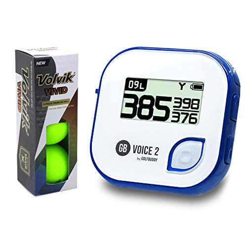 Golf Buddy Voice 2 Golf GPS/Rangefinder Bundle with 3 Pcs Volvik Golf Balls