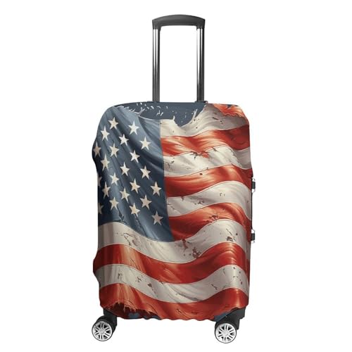 Housse de valise étoiles et rayures taille S, protection élastique et lavable anti-rayure
