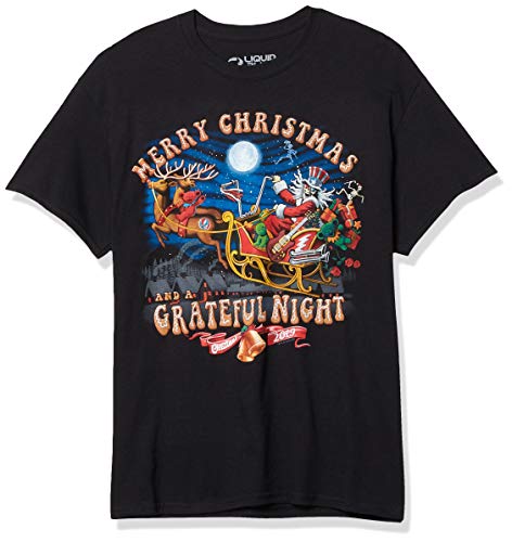 Liquid Blue Unisex-Adult Standard Grateful Dead Steal Your Sleigh Christmas T-Shirt
