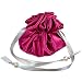 Satin Drawstring Jewelry Pouch, Black & Silver